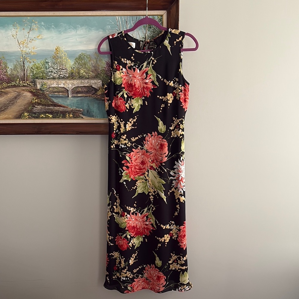 Women’s Talbots pure silk sleeveless maxi dress size 10